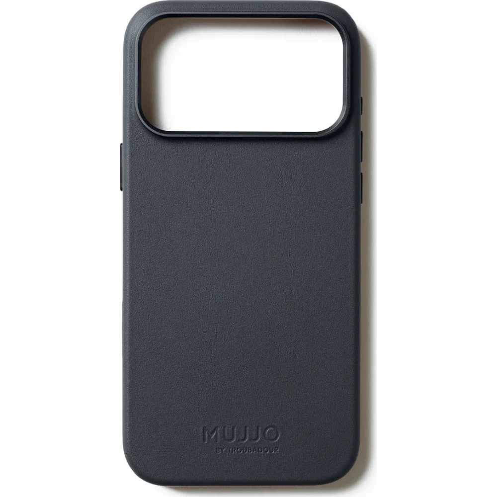 Handyhülle für iPhone 17 Pro Max, Mujjo Full Leather Case für MagSafe, Grau