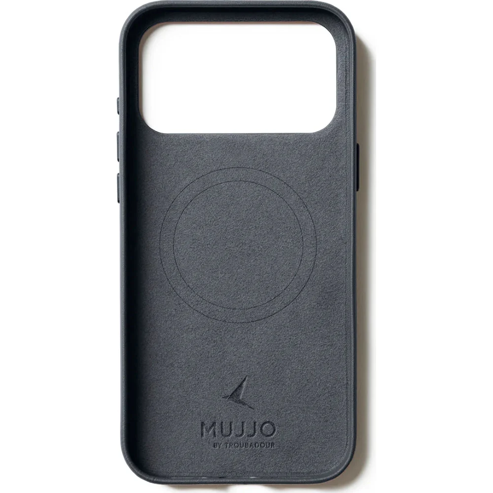 Handyhülle für iPhone 17 Pro Max, Mujjo Full Leather Case für MagSafe, Grau - Image 4