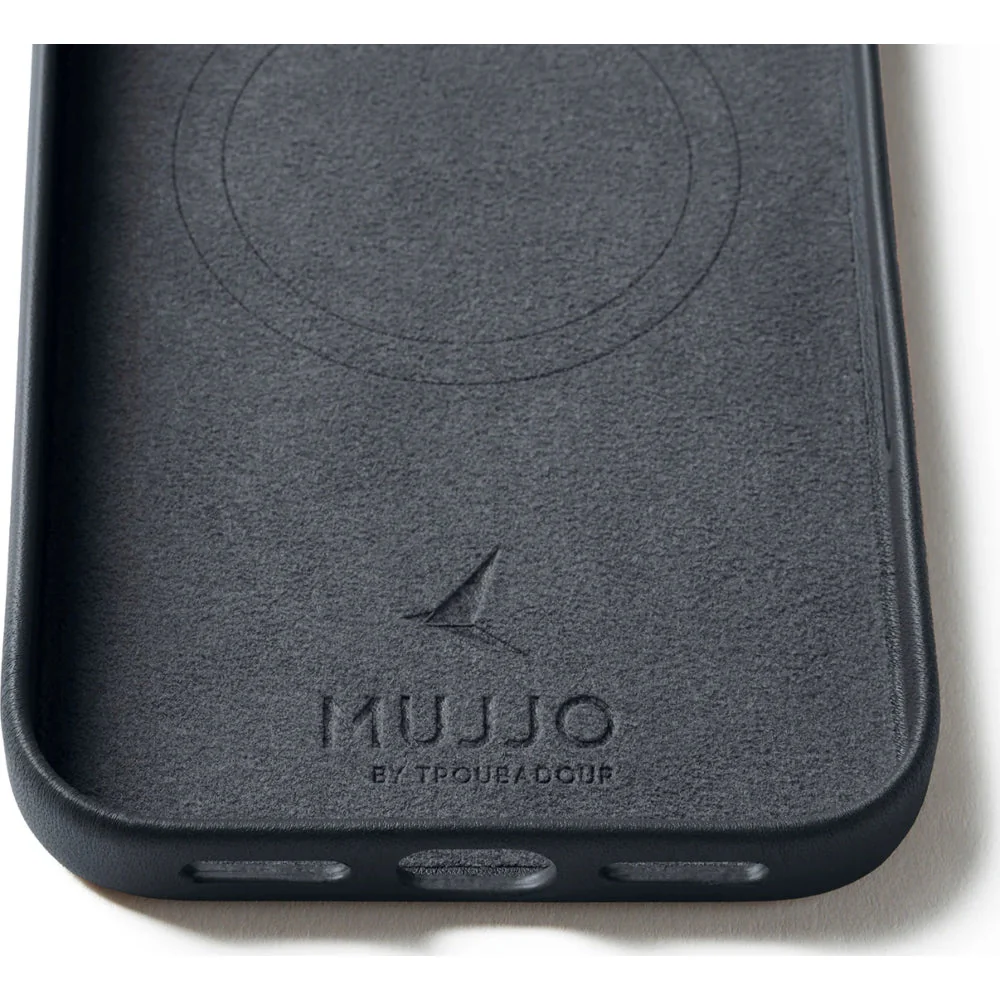 Handyhülle für iPhone 17 Pro Max, Mujjo Full Leather Case für MagSafe, Grau - Image 5