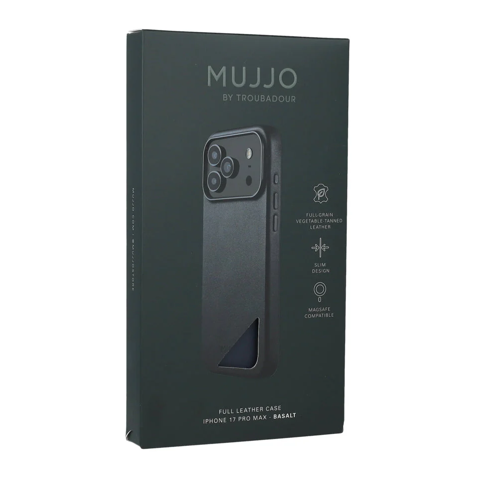 Handyhülle für iPhone 17 Pro Max, Mujjo Full Leather Case für MagSafe, Grau - Image 8
