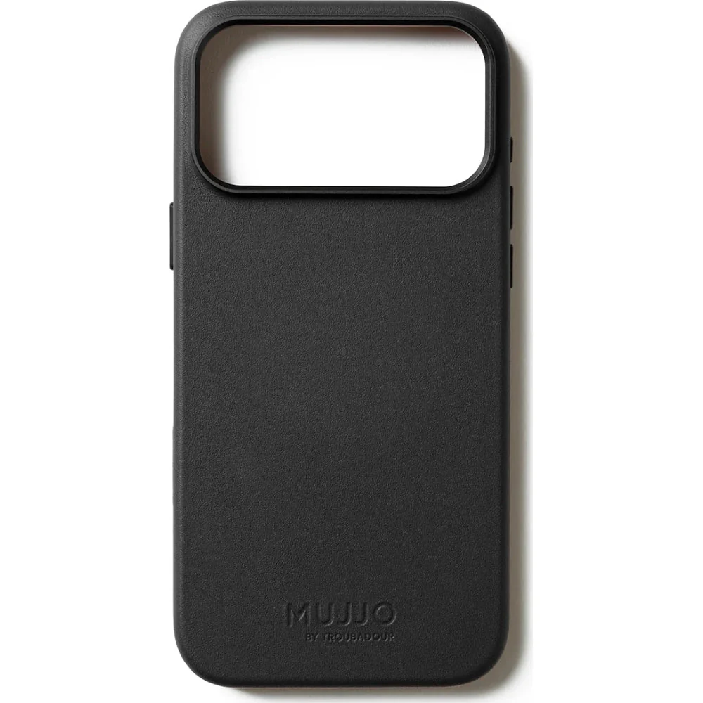 Handyhülle für iPhone 17 Pro Max, Mujjo Full Leather Case für MagSafe, Schwarz
