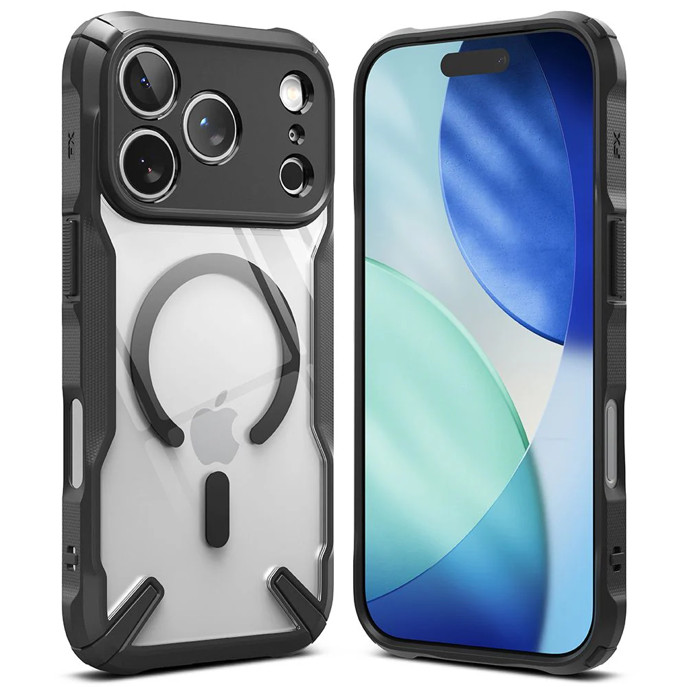 Handyhülle für iPhone 17 Pro Max, Ringke Fusion X Magnetic, Schwarz und Transparent