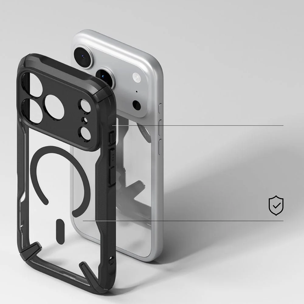 Handyhülle für iPhone 17 Pro Max, Ringke Fusion X Magnetic, Schwarz und Transparent - Image 4