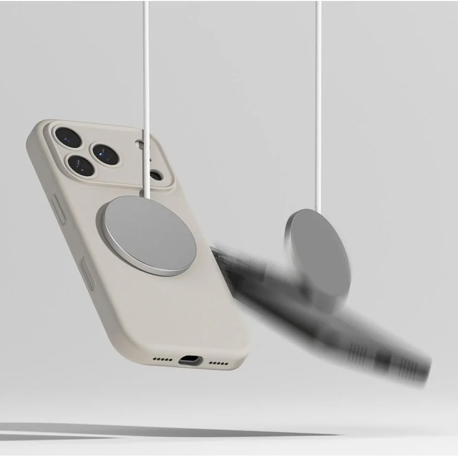 Handyhülle für iPhone 17 Pro Max, Ringke Silicone CC Magnetic mit MagSafe, Beige - Image 7