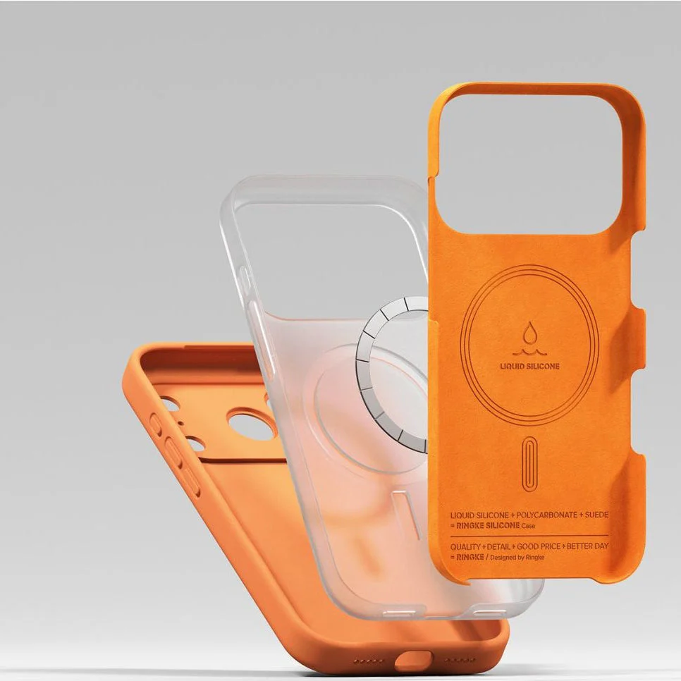 Handyhülle für iPhone 17 Pro Max, Ringke Silicone CC Magnetic mit MagSafe, Orange - Image 6