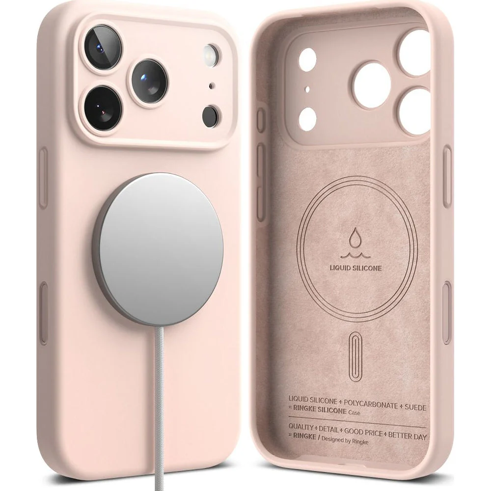Handyhülle für iPhone 17 Pro Max, Ringke Silicone CC Magnetic mit MagSafe, Sandfarbe - Image 2