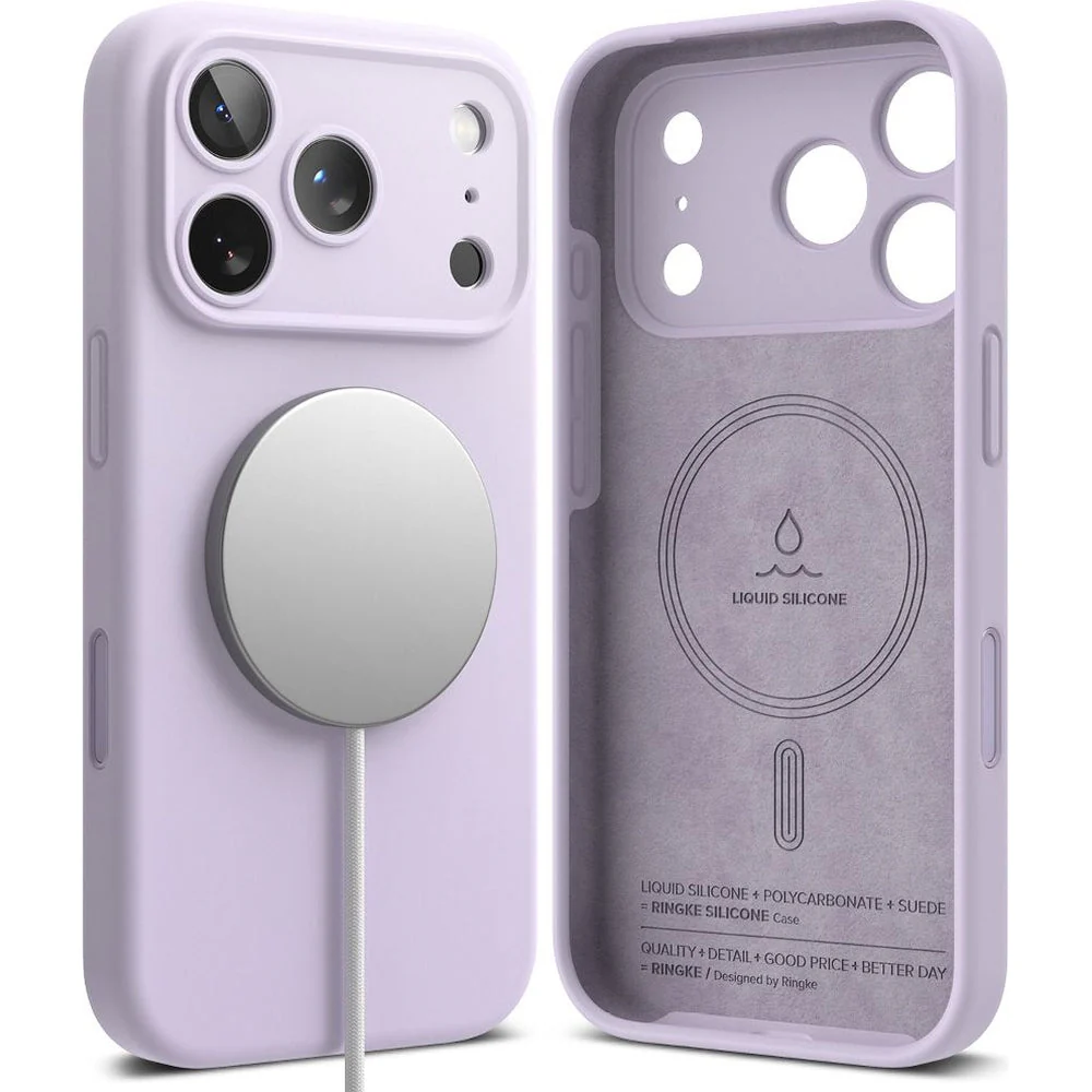 Handyhülle für iPhone 17 Pro Max, Ringke Silicone CC Magnetic mit MagSafe, Violett - Image 2