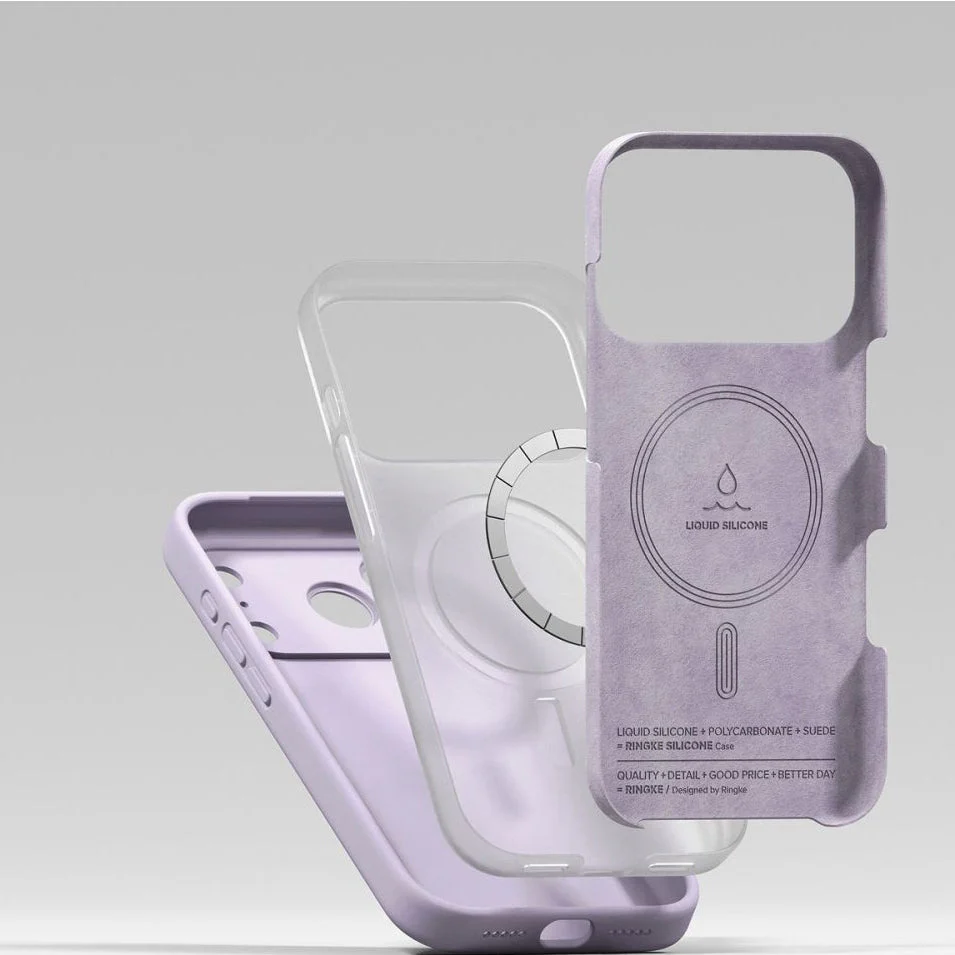 Handyhülle für iPhone 17 Pro Max, Ringke Silicone CC Magnetic mit MagSafe, Violett - Image 6