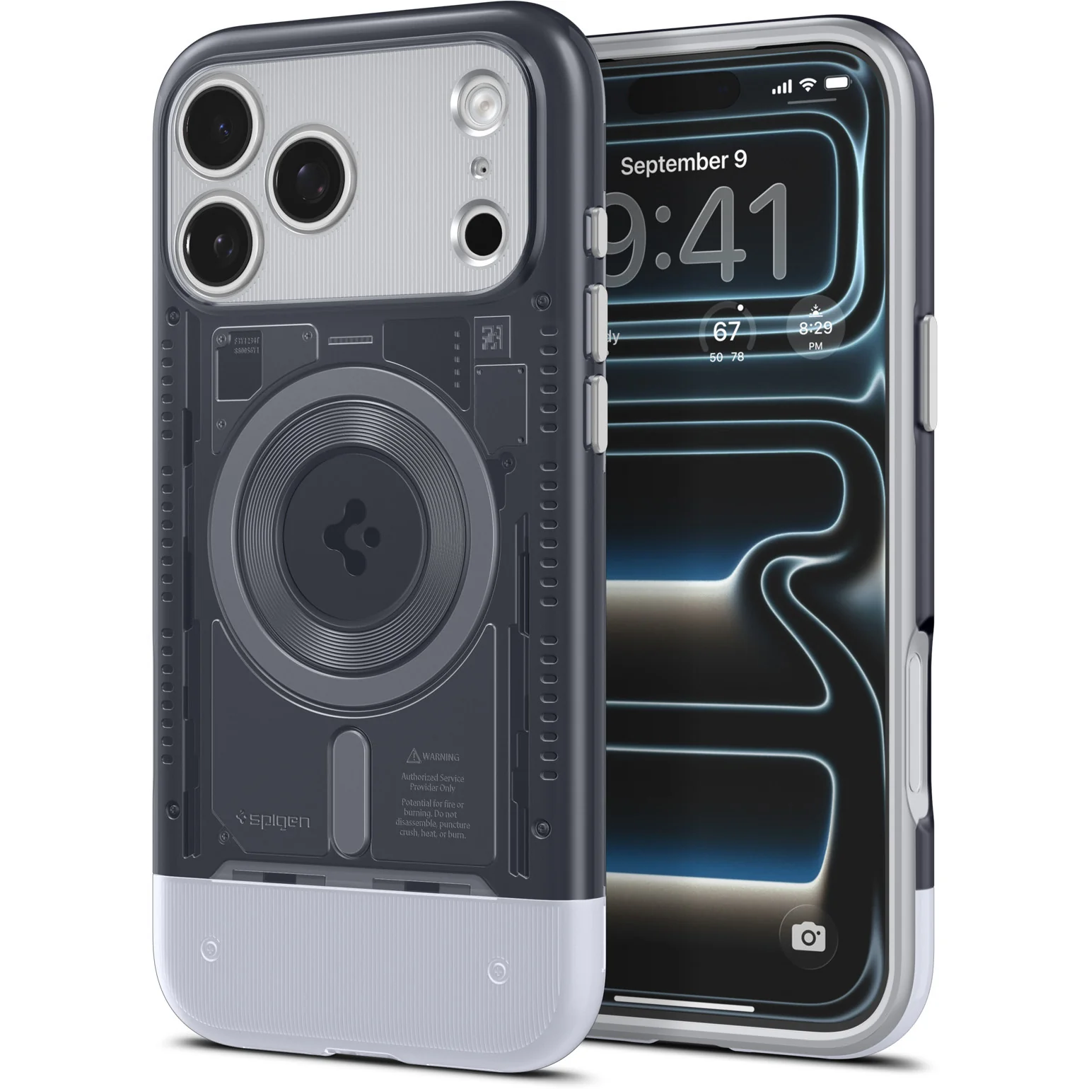Handyhülle für iPhone 17 Pro Max, Spigen Classic C1 Mag mit MagSafe, Grau - Image 7