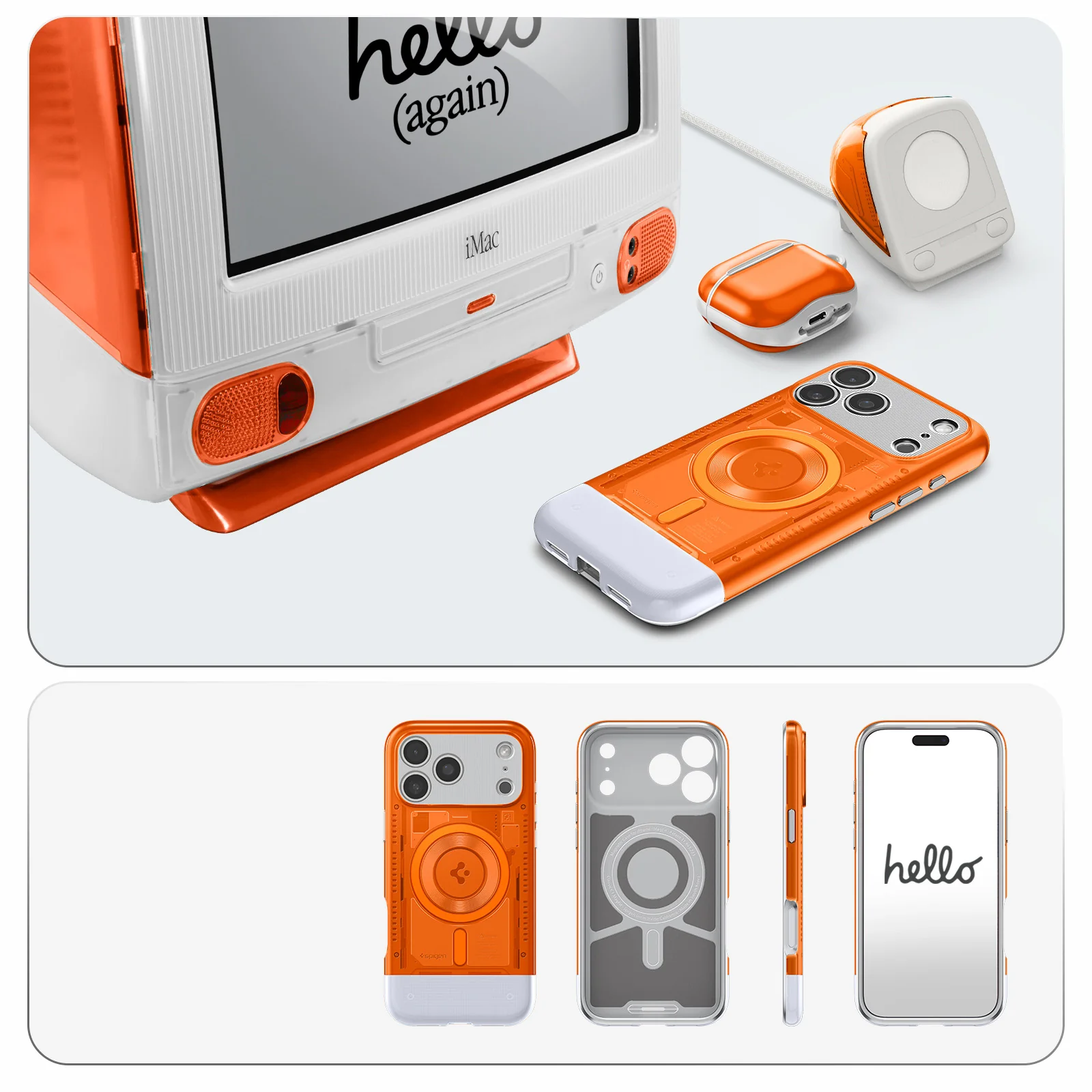 Handyhülle für iPhone 17 Pro Max, Spigen Classic C1 Mag mit MagSafe, Orange - Image 10