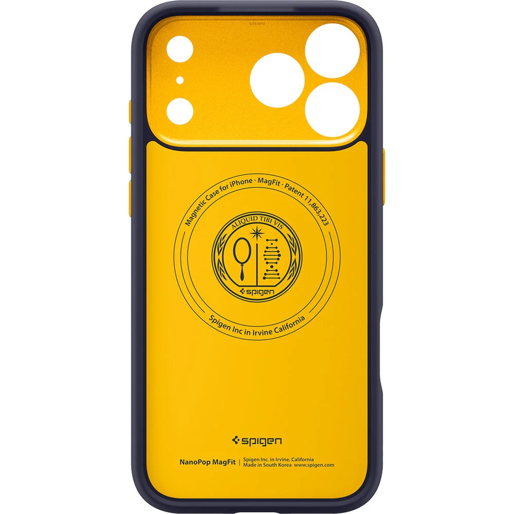 Handyhülle für iPhone 17 Pro Max, Spigen Nano Pop Mag mit MagSafe, Dunkelblau und Gelb - Image 10