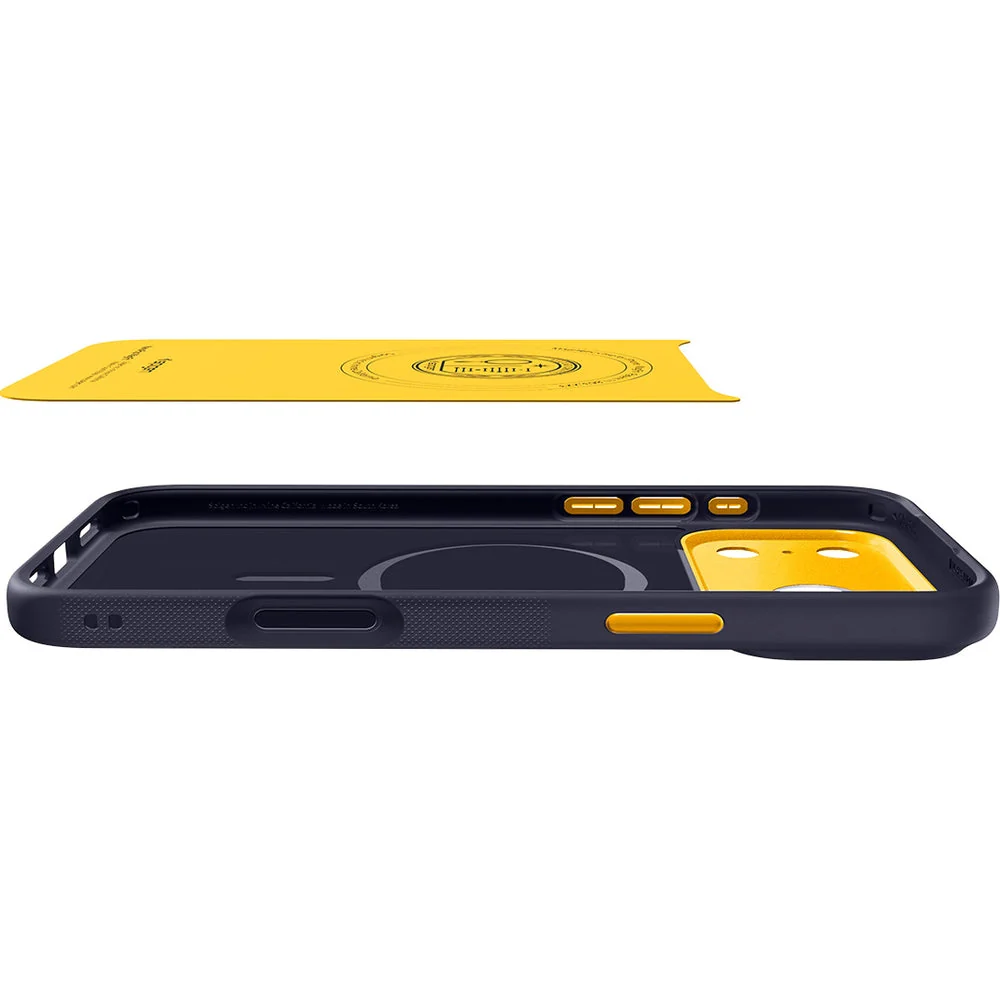 Handyhülle für iPhone 17 Pro Max, Spigen Nano Pop Mag mit MagSafe, Dunkelblau und Gelb - Image 12
