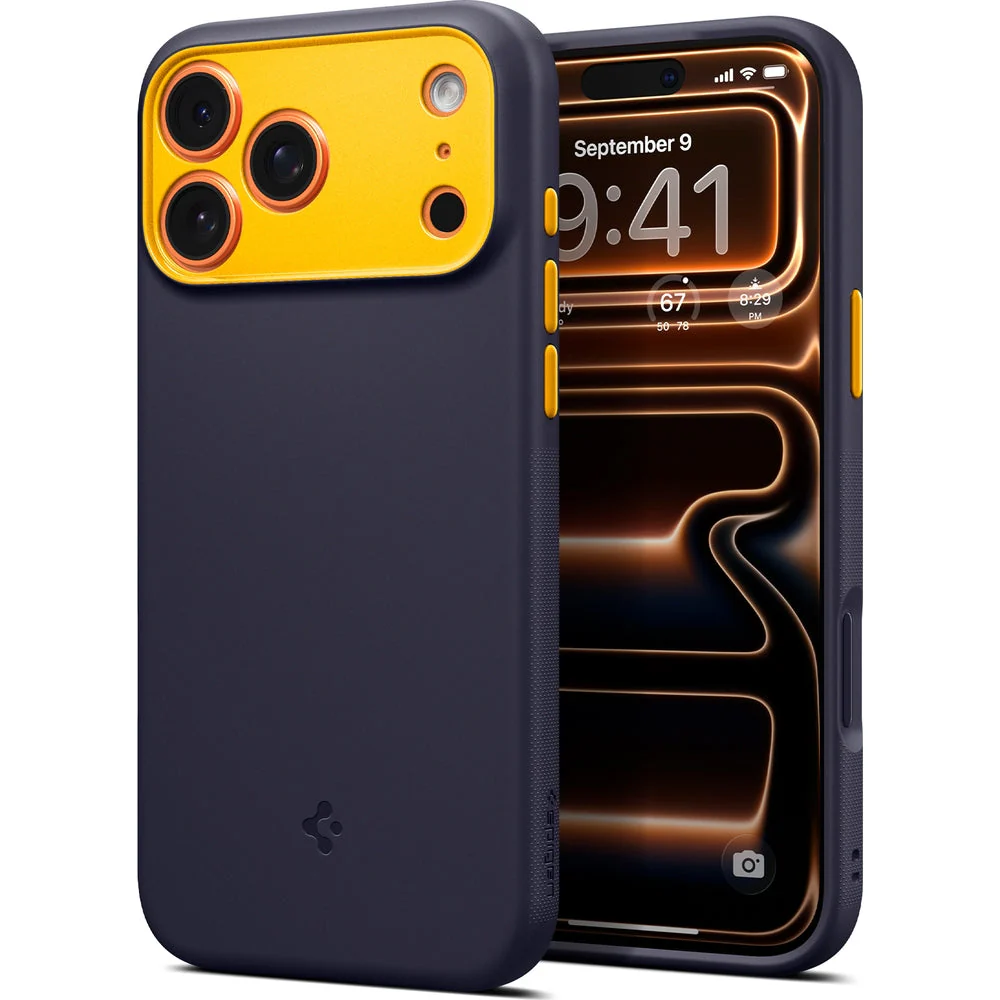 Handyhülle für iPhone 17 Pro Max, Spigen Nano Pop Mag mit MagSafe, Dunkelblau und Gelb - Image 16