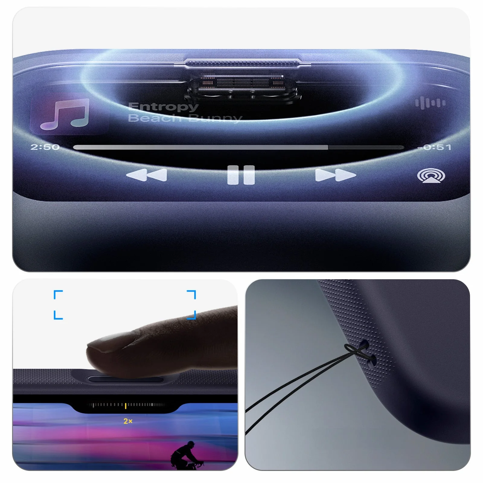 Handyhülle für iPhone 17 Pro Max, Spigen Nano Pop Mag mit MagSafe, Dunkelblau und Gelb - Image 4