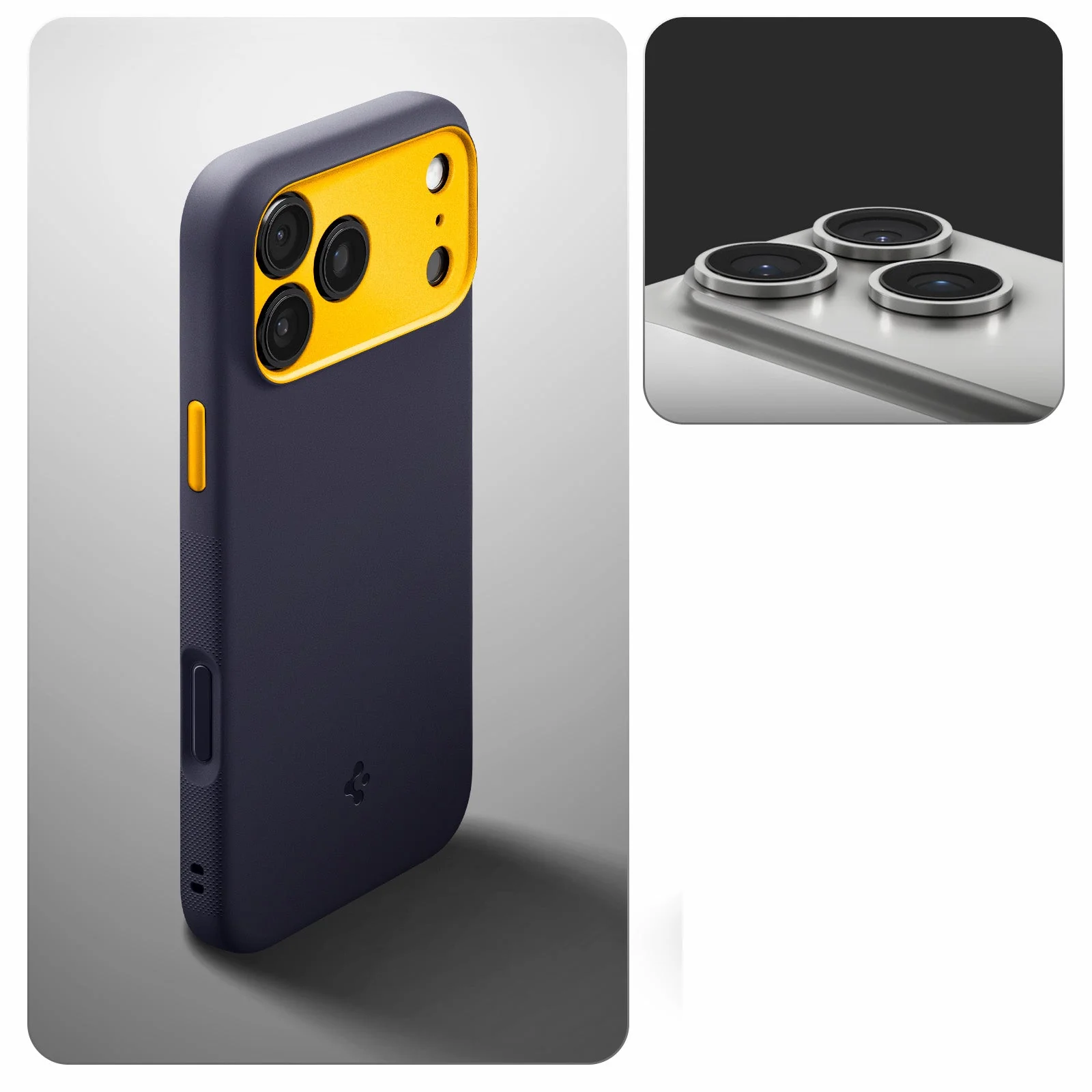 Handyhülle für iPhone 17 Pro Max, Spigen Nano Pop Mag mit MagSafe, Dunkelblau und Gelb - Image 7