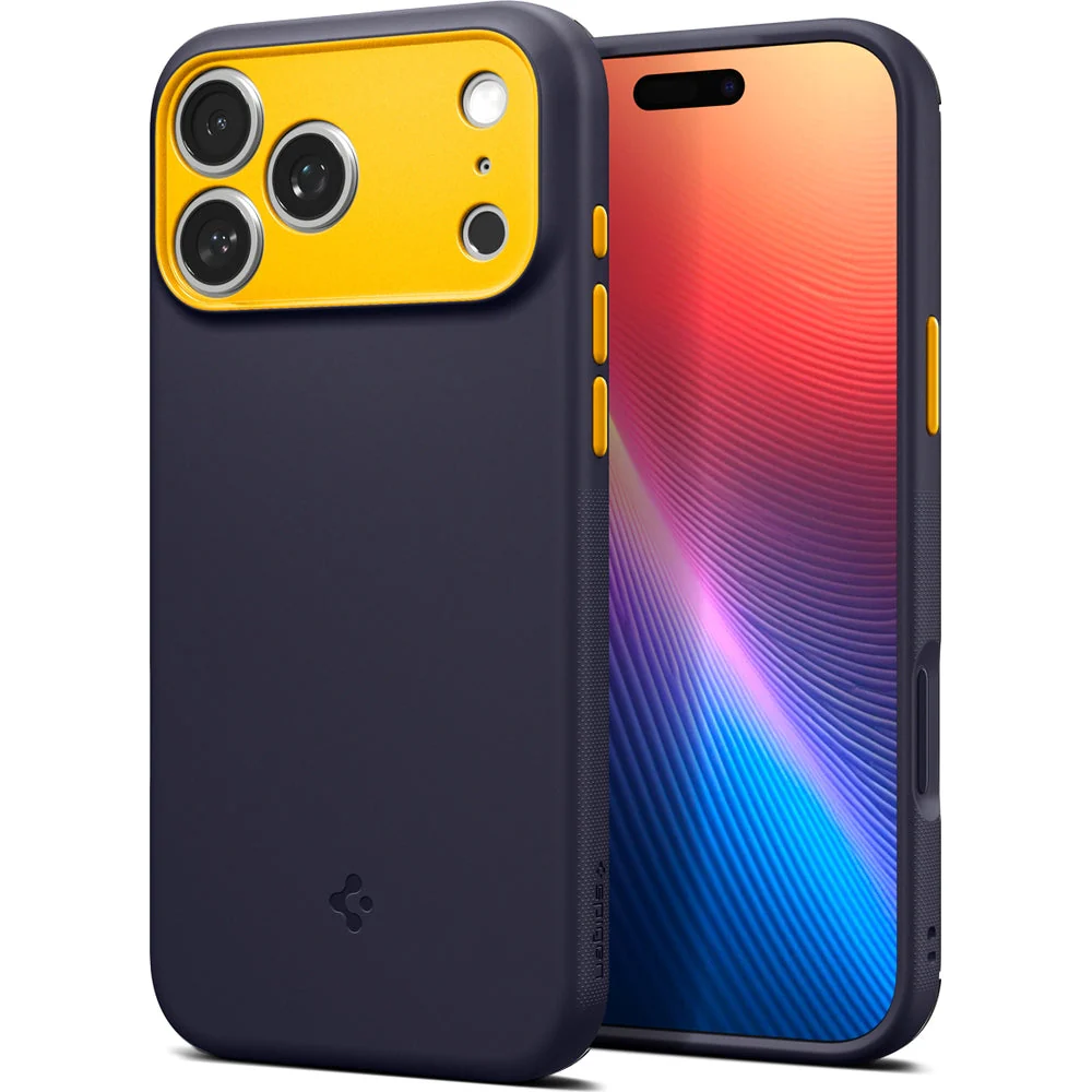 Handyhülle für iPhone 17 Pro Max, Spigen Nano Pop Mag mit MagSafe, Dunkelblau und Gelb - Image 8