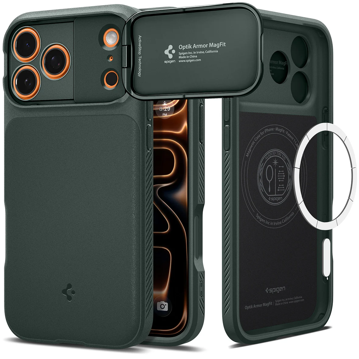 Handyhülle für iPhone 17 Pro Max, Spigen Optik Armor Mag mit MagSafe, Grün - Image 18