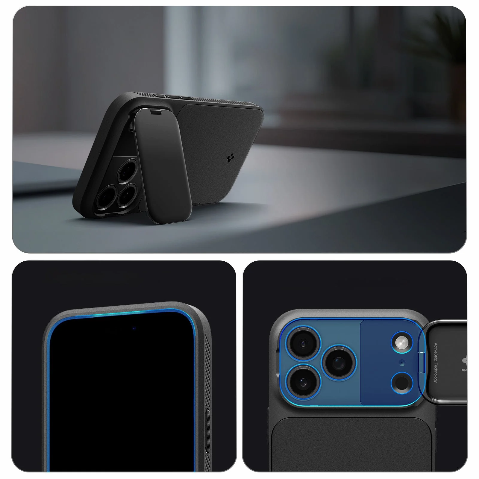 Handyhülle für iPhone 17 Pro Max, Spigen Optik Armor Mag mit MagSafe, Schwarz - Image 4