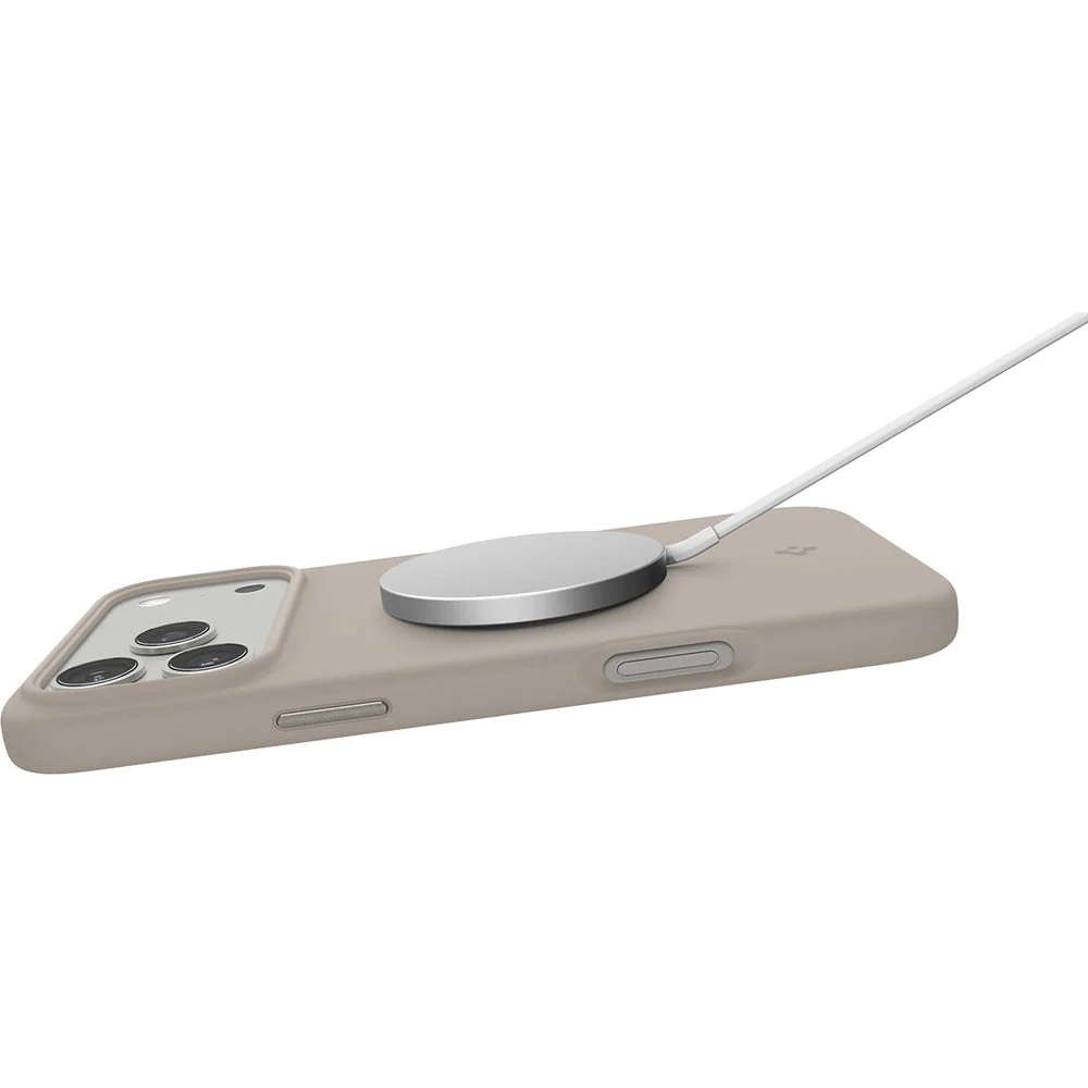 Handyhülle für iPhone 17 Pro Max, Spigen Silicone Fit Mag mit MagSafe, Beige - Image 9