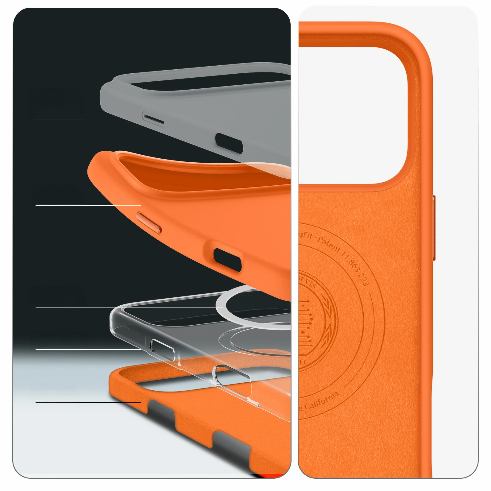 Handyhülle für iPhone 17 Pro Max, Spigen Silicone Fit Mag mit MagSafe, Orange - Image 4