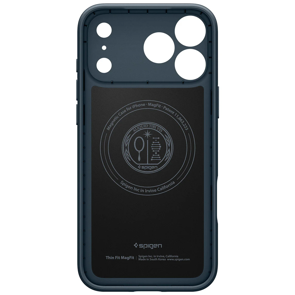 Handyhülle für iPhone 17 Pro Max, Spigen Thin Fit Mag mit MagSafe, Dunkelblau - Image 9