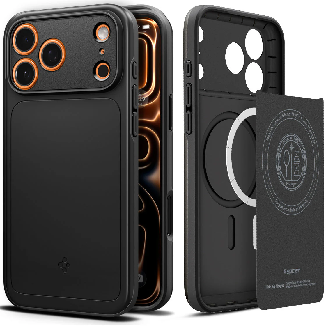 Handyhülle für iPhone 17 Pro Max, Spigen Thin Fit Mag mit MagSafe, Schwarz - Image 14