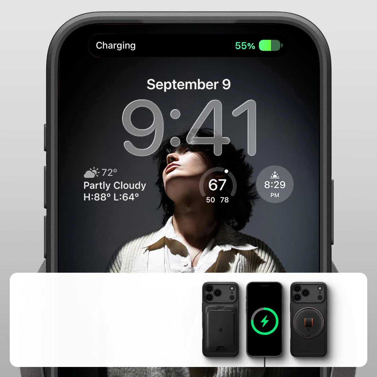 Handyhülle für iPhone 17 Pro Max, Spigen Thin Fit Mag mit MagSafe, Schwarz - Image 4