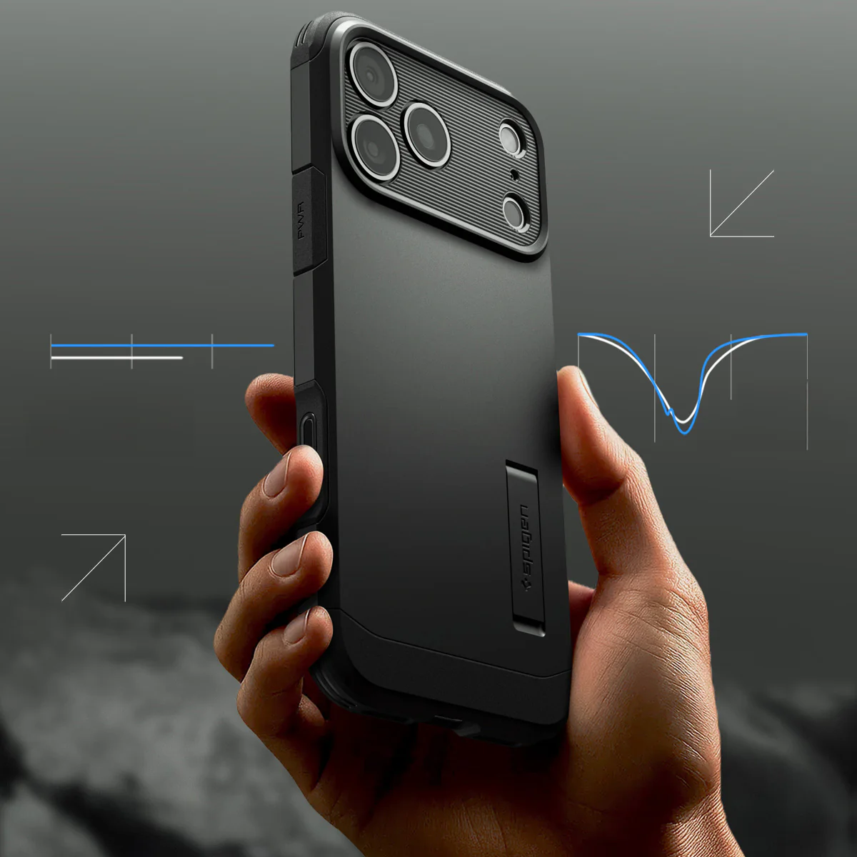 Handyhülle für iPhone 17 Pro Max, Spigen Tough Armor T Mag (CC) mit MagSafe, Schwarz - Image 18