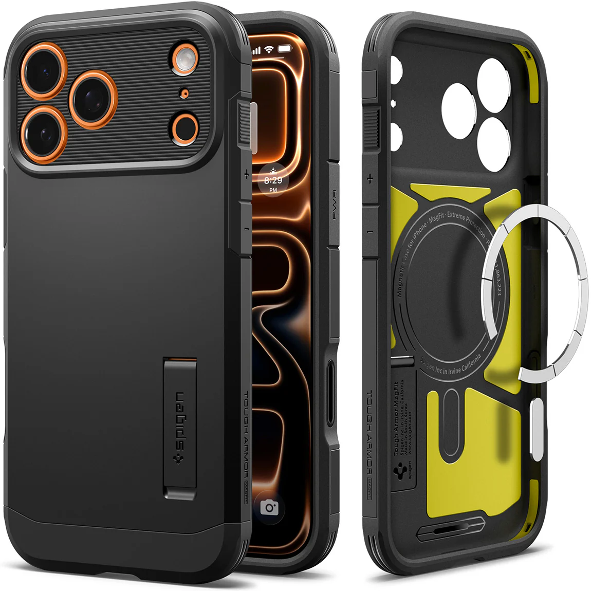 Handyhülle für iPhone 17 Pro Max, Spigen Tough Armor T Mag (CC) mit MagSafe, Schwarz - Image 2