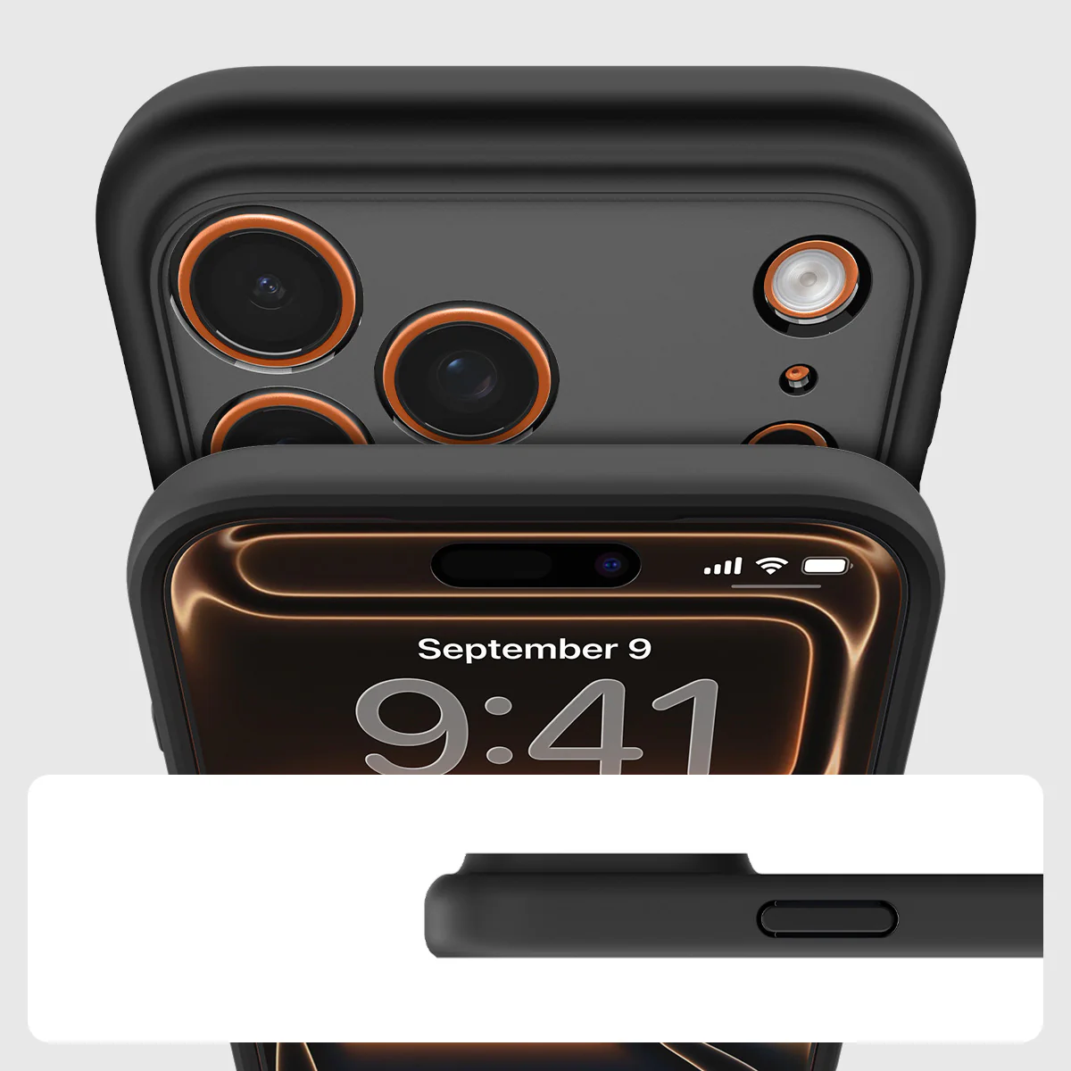 Handyhülle für iPhone 17 Pro Max, Spigen Ultra Hybrid Mag mit MagSafe, Durchscheinend-Schwarz-Orange - Image 11