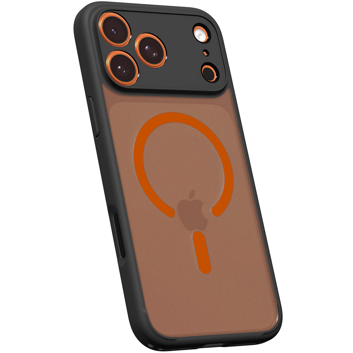 Handyhülle für iPhone 17 Pro Max, Spigen Ultra Hybrid Mag mit MagSafe, Durchscheinend-Schwarz-Orange - Image 3