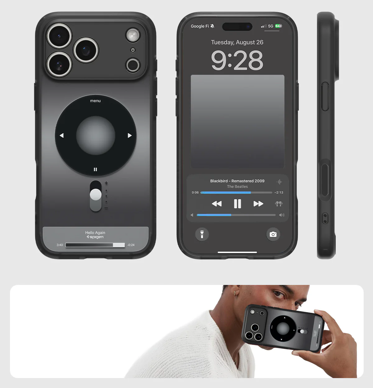 Handyhülle für iPhone 17 Pro Max, Spigen Ultra Hybrid Mag mit MagSafe, Grau-Schwarz (Classic) - Image 12