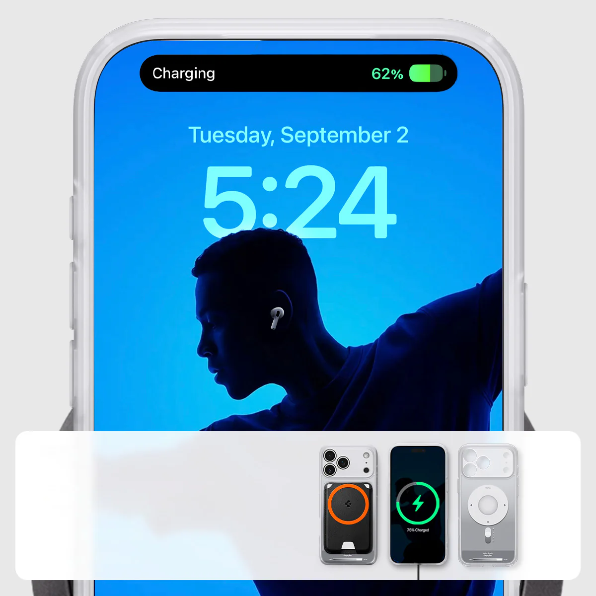 Handyhülle für iPhone 17 Pro Max, Spigen Ultra Hybrid Mag mit MagSafe, Grau-Weiß (Classic) - Image 14