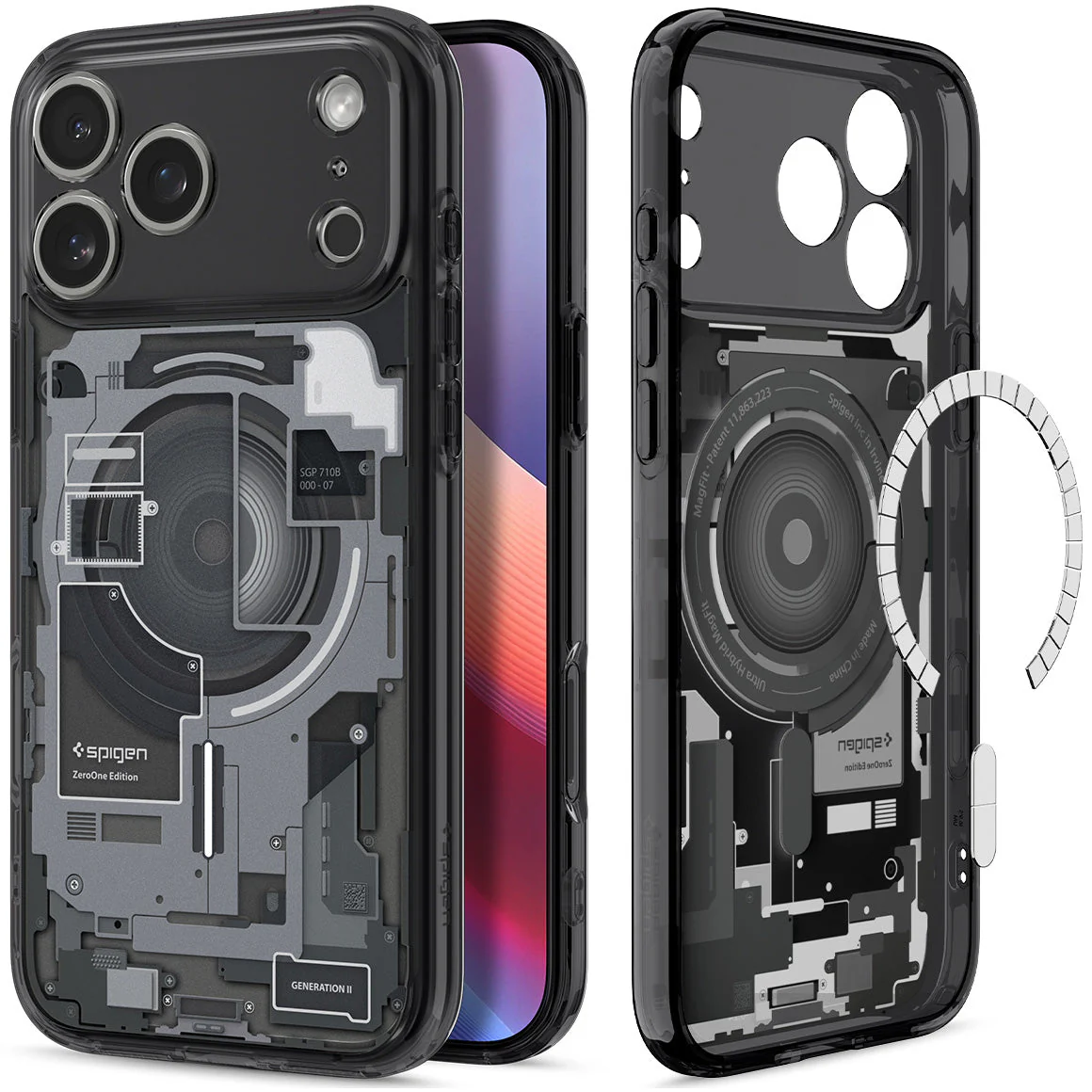 Handyhülle für iPhone 17 Pro Max, Spigen Ultra Hybrid Mag mit MagSafe, Rauchfarben-Grau (Zero One) - Image 9