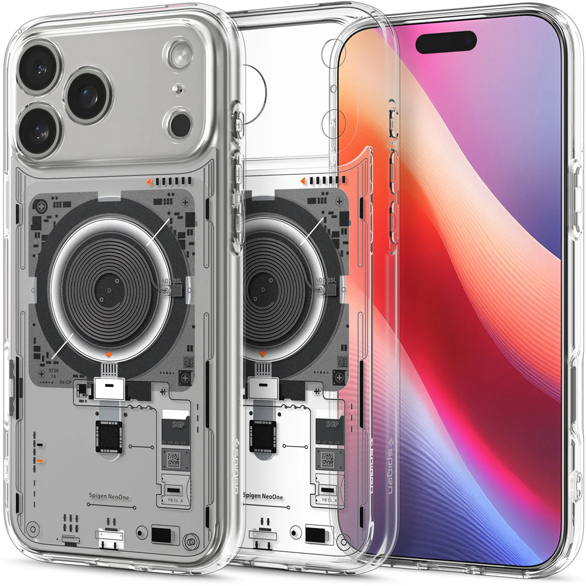 Handyhülle für iPhone 17 Pro Max, Spigen Ultra Hybrid Mag mit MagSafe, Transparent-Gemustert (Neo One) - Image 14