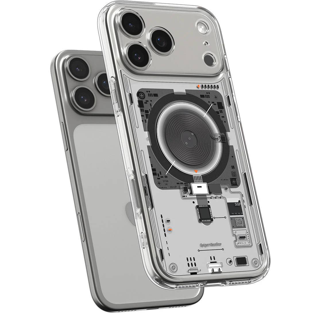 Handyhülle für iPhone 17 Pro Max, Spigen Ultra Hybrid Mag mit MagSafe, Transparent-Gemustert (Neo One) - Image 3