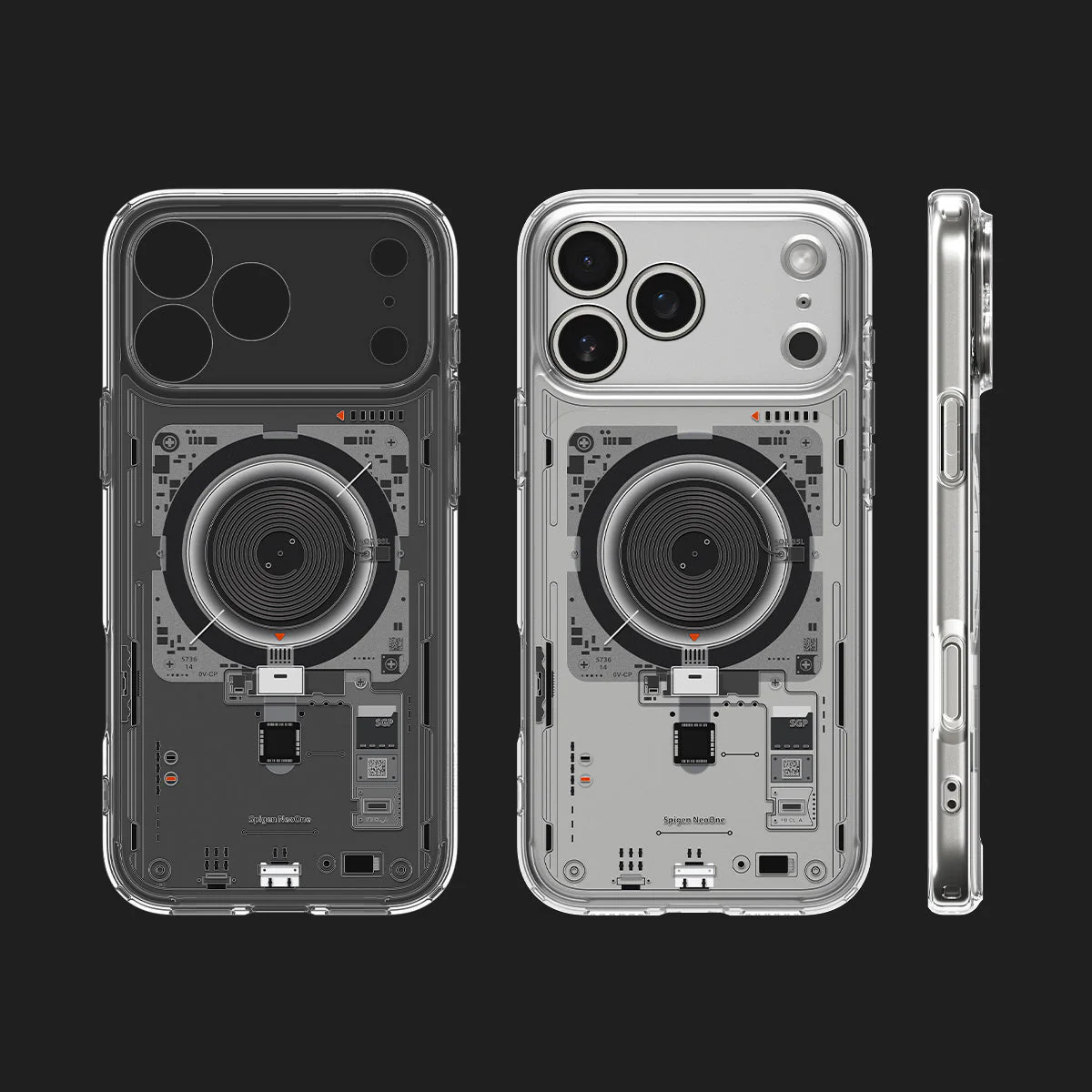 Handyhülle für iPhone 17 Pro Max, Spigen Ultra Hybrid Mag mit MagSafe, Transparent-Gemustert (Neo One) - Image 5