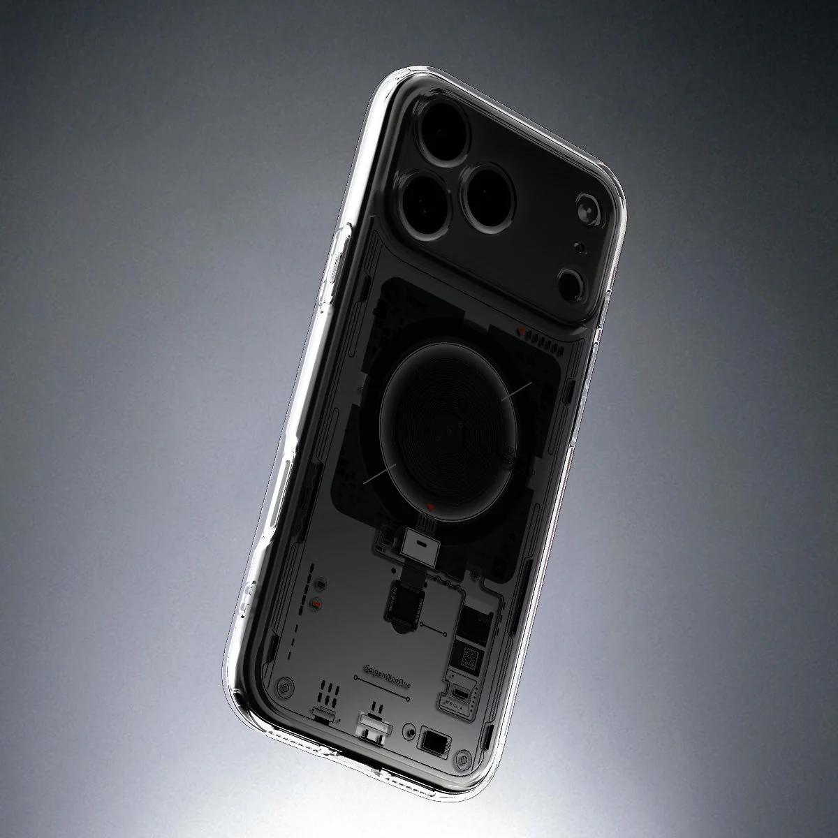 Handyhülle für iPhone 17 Pro Max, Spigen Ultra Hybrid Mag mit MagSafe, Transparent-Gemustert (Neo One) - Image 6
