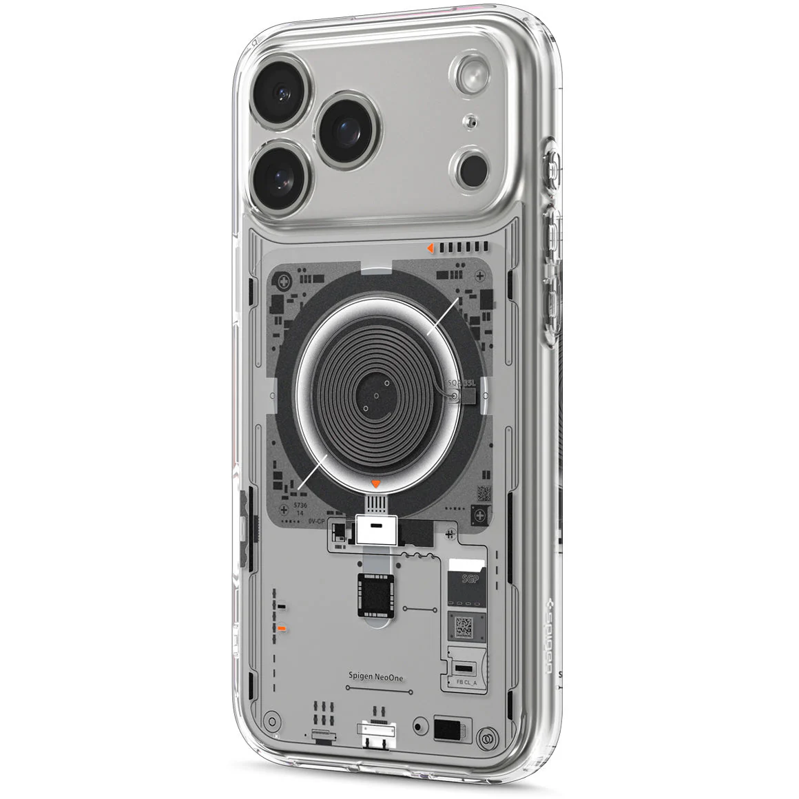Handyhülle für iPhone 17 Pro Max, Spigen Ultra Hybrid Mag mit MagSafe, Transparent-Gemustert (Neo One) - Image 9
