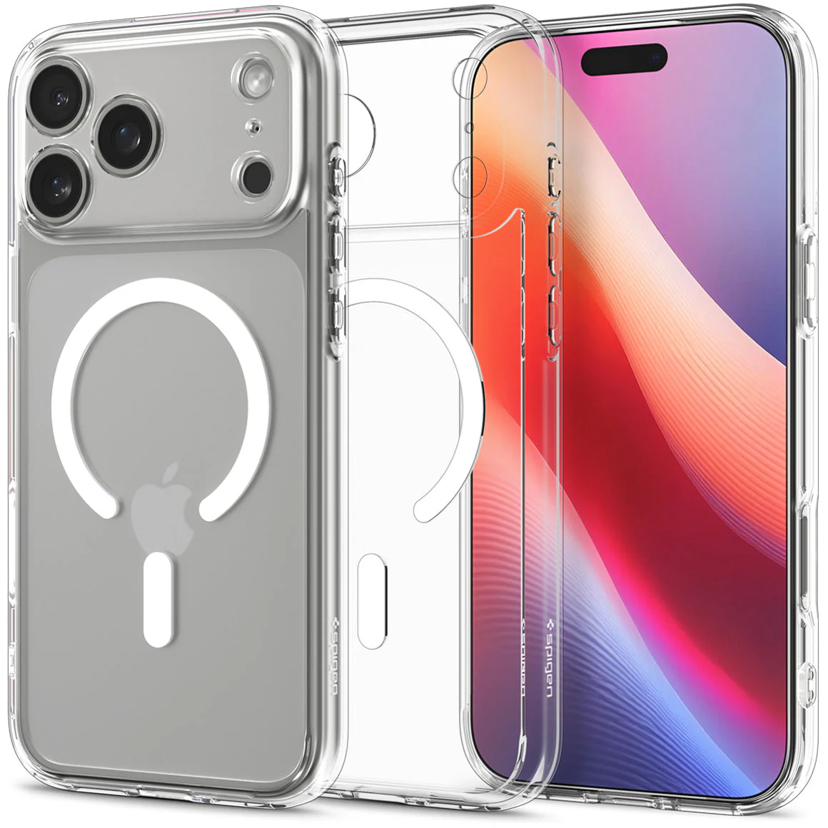 Handyhülle für iPhone 17 Pro Max, Spigen Ultra Hybrid Mag mit MagSafe, Transparent-Weiß - Image 14