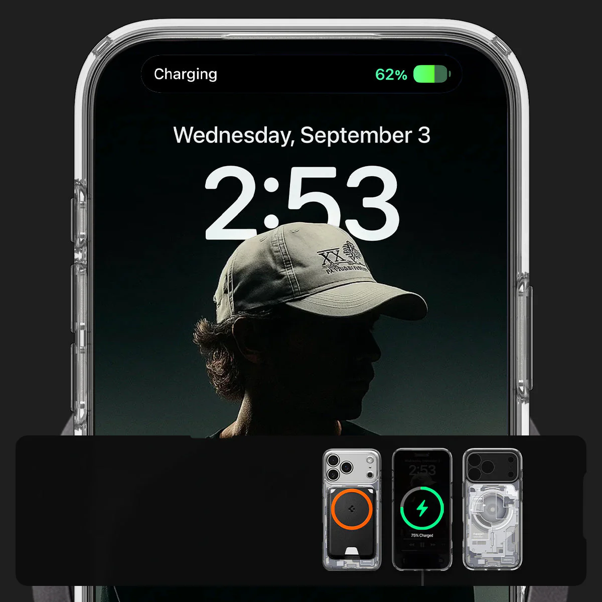 Handyhülle für iPhone 17 Pro Max, Spigen Ultra Hybrid Mag mit MagSafe, Weiß-Grau (Zero One) - Image 4