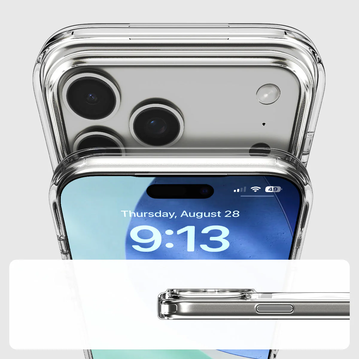 Handyhülle für iPhone 17 Pro Max, Spigen Ultra Hybrid S Mag mit MagSafe, Transparent-Weiß - Image 2