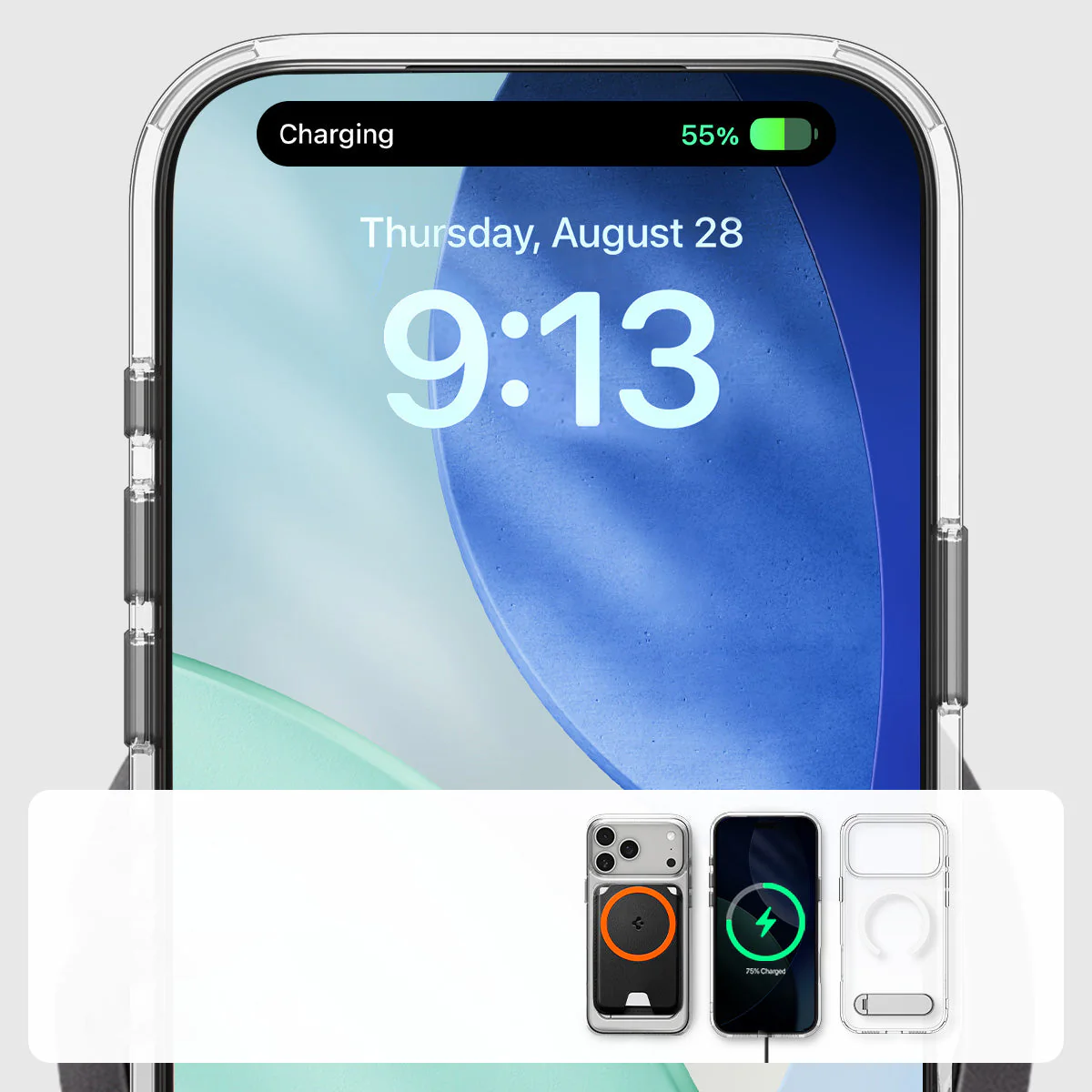 Handyhülle für iPhone 17 Pro Max, Spigen Ultra Hybrid S Mag mit MagSafe, Transparent-Weiß - Image 5