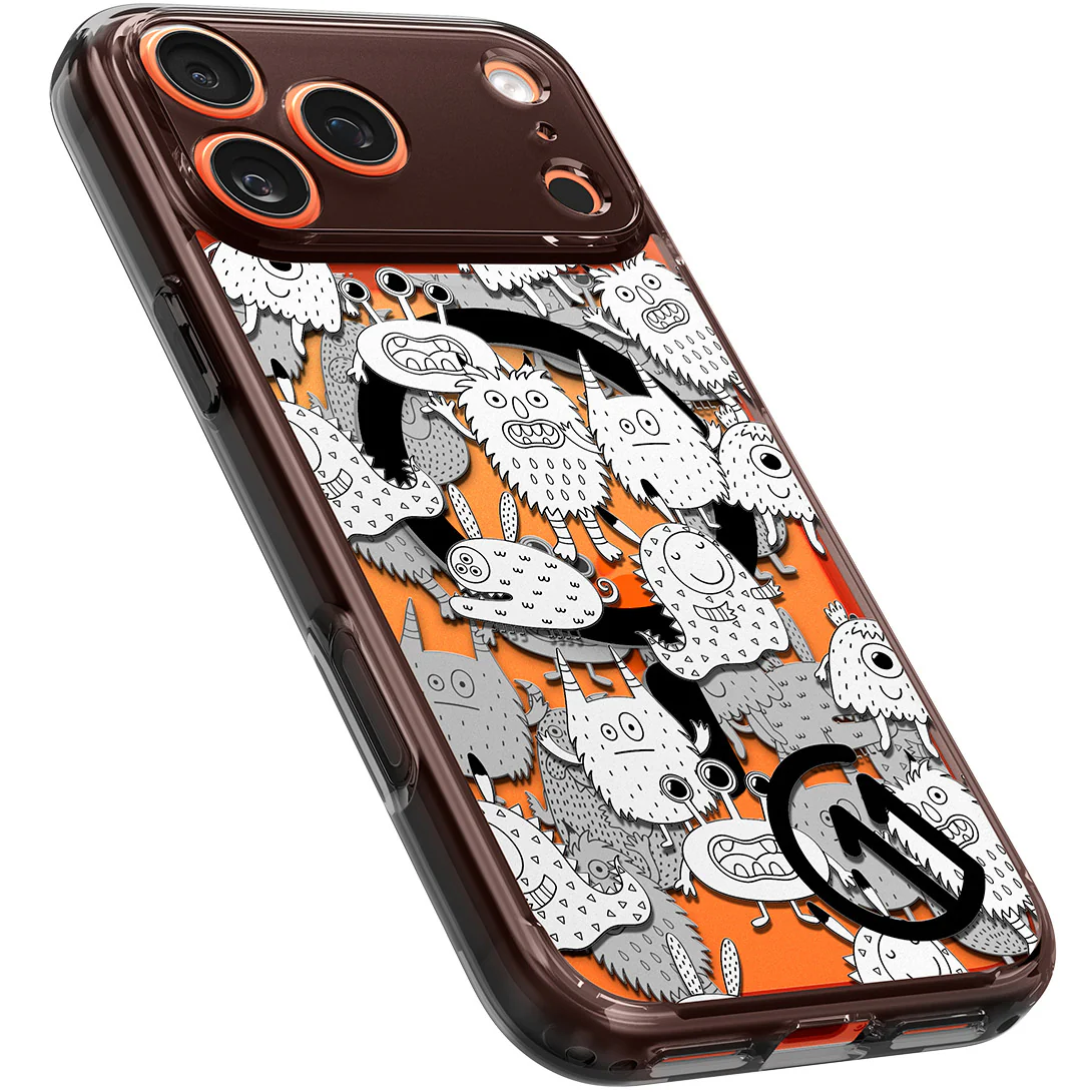 Handyhülle für iPhone 17 Pro Max, Spigen Ultra Hybrid T Mag (CC) mit MagSafe, Grau-Gemustert (C11 Inkverse) - Image 4