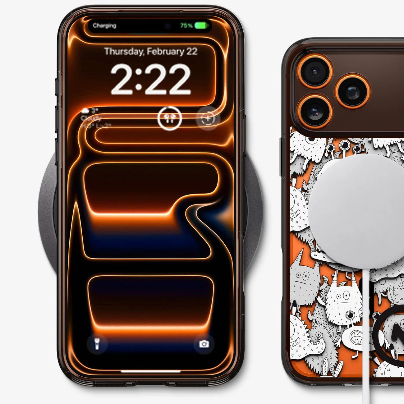 Handyhülle für iPhone 17 Pro Max, Spigen Ultra Hybrid T Mag (CC) mit MagSafe, Grau-Gemustert (C11 Inkverse) - Image 8