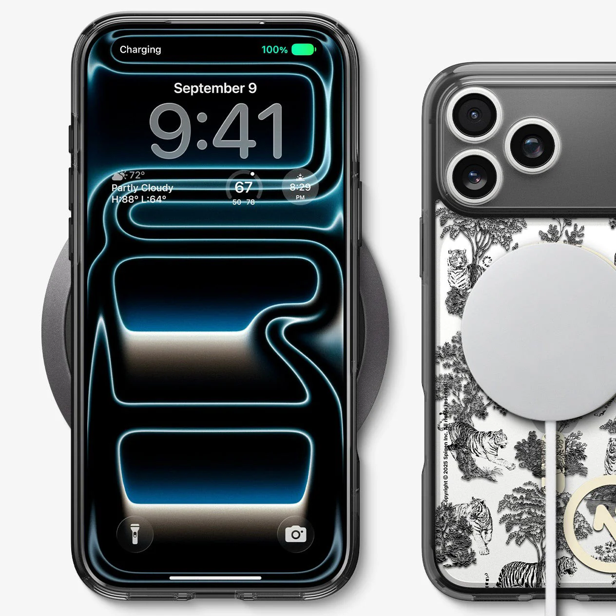 Handyhülle für iPhone 17 Pro Max, Spigen Ultra Hybrid T Mag (CC) mit MagSafe, Transparent-Gemustert (C11 Nocturne) - Image 8