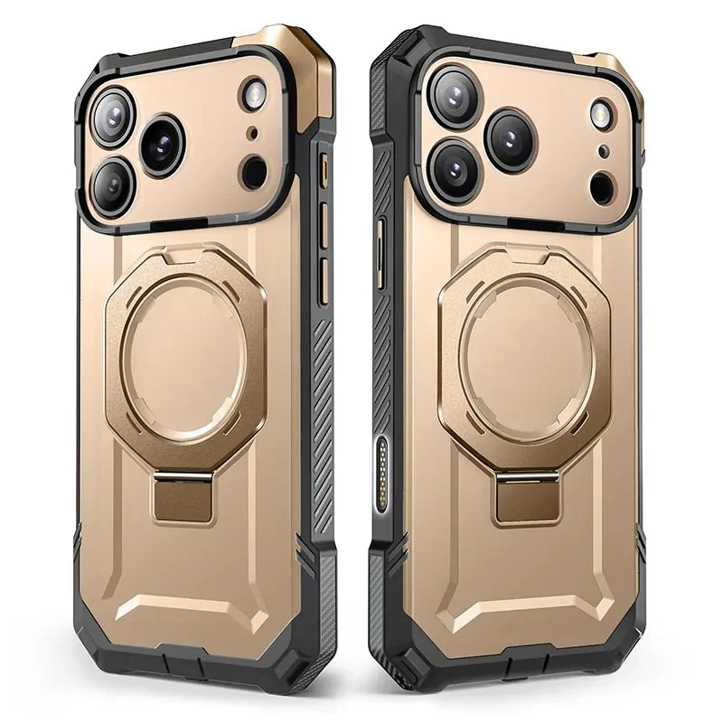 Handyhülle für iPhone 17 Pro Max, Supcase UB Grip Mag mit MagSafe (CC), Grau-Golden - Image 3