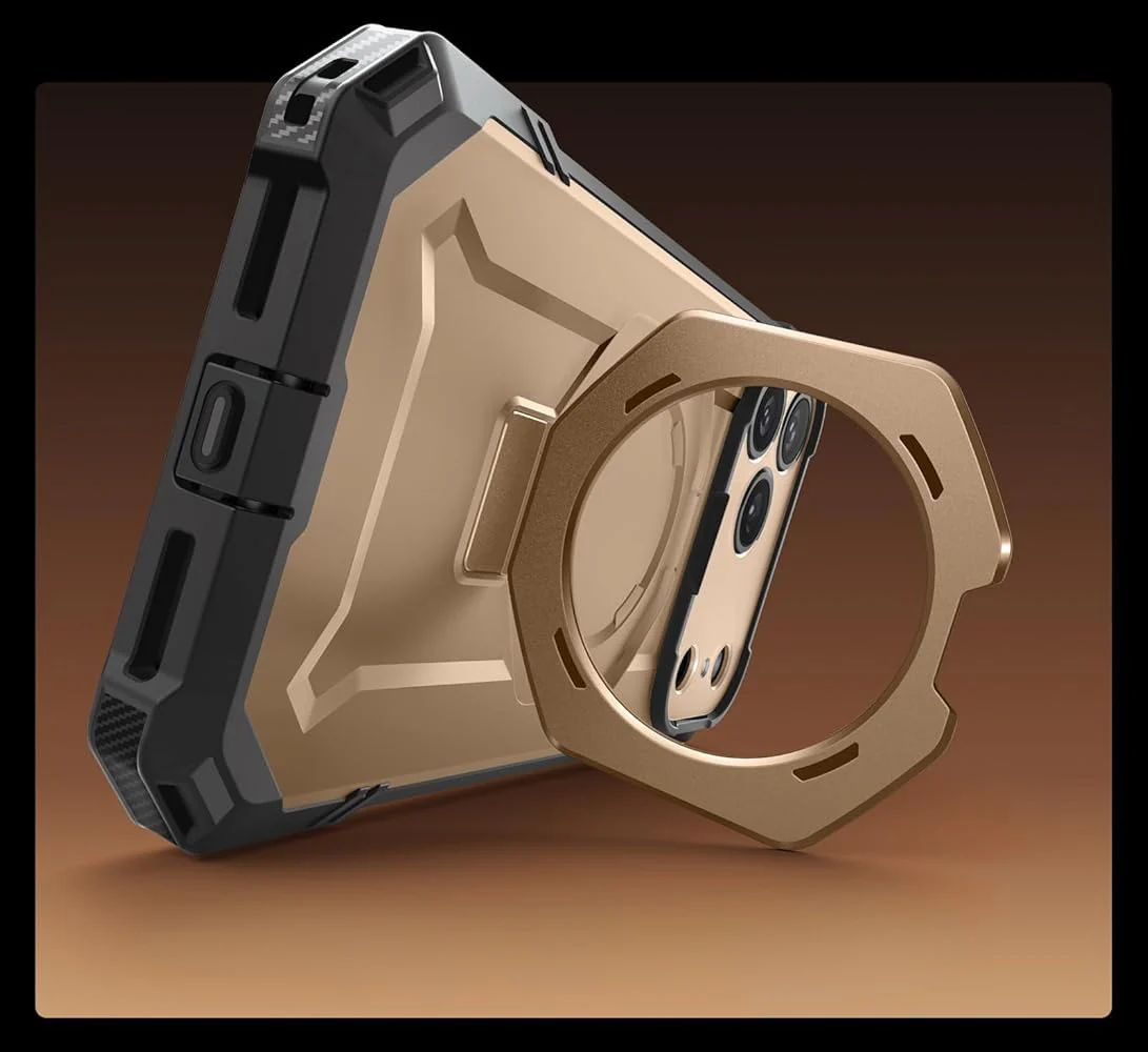 Handyhülle für iPhone 17 Pro Max, Supcase UB Grip Mag mit MagSafe (CC), Grau-Golden - Image 8
