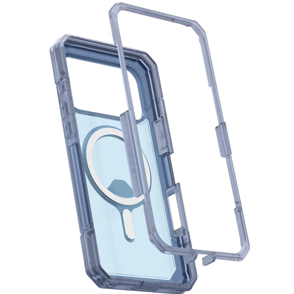 Handyhülle für iPhone 17 Pro Max, Urban Armor Gear Trooper Mag, Blau und Transparent - Image 11