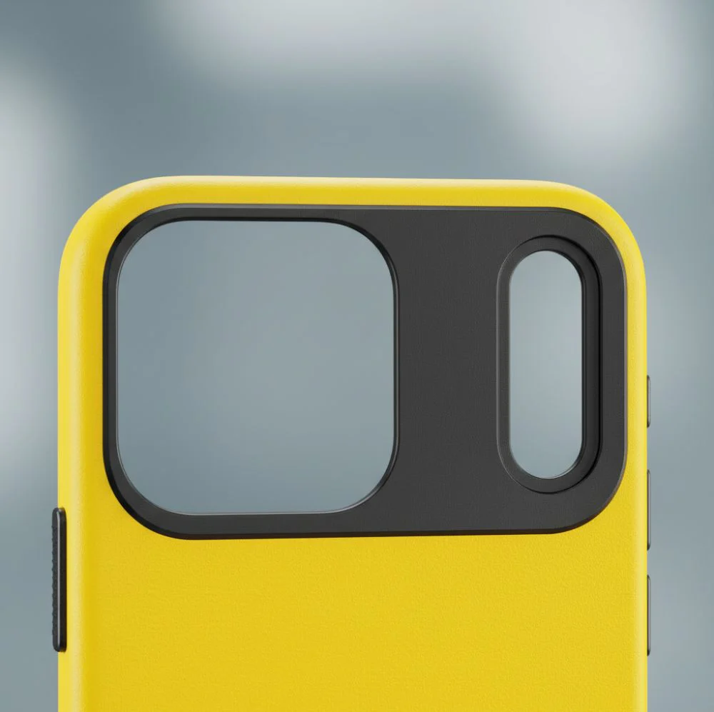 Handyhülle für iPhone 17 Pro Max, YAXO Leather Gear Slim Case MagSafe, Gelb - Image 7
